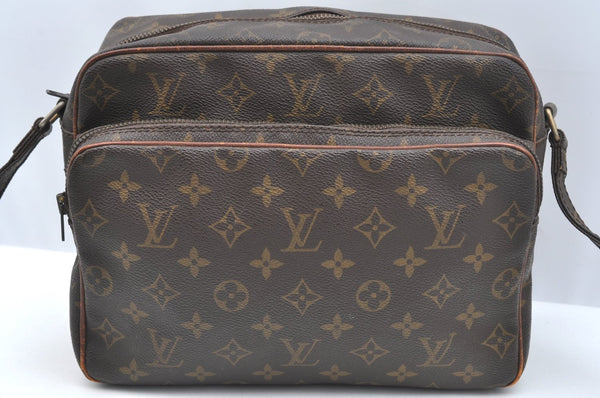 Authentic Louis Vuitton Monogram Nile Shoulder Cross Body Bag Old Model LV K5069