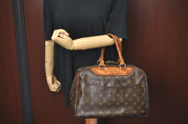 Authentic Louis Vuitton Monogram Deauville Hand Bag M47270 LV K5073