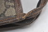 Authentic GUCCI GG Plus Clutch Hand Bag Purse PVC Leather Brown K5074