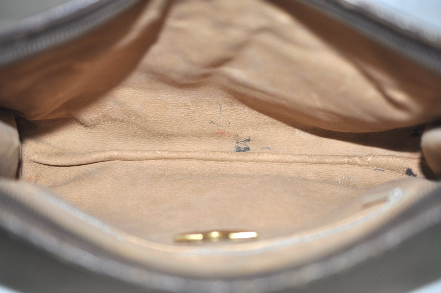 Authentic GUCCI GG Plus Clutch Hand Bag Purse PVC Leather Brown K5074