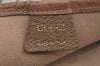 Authentic GUCCI Web Sherry Line GG Plus Tote Bag GG PVC Leather Brown K5076