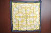 Authentic HERMES Carre 90 Scarf "GRANDE TENUE" Silk Gray Gold K5079