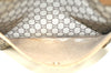 Authentic GUCCI Web Sherry Line GG Plus Tote Bag GG PVC Leather Brown K5081