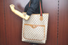 Authentic GUCCI Web Sherry Line GG Plus Tote Bag GG PVC Leather Brown K5081