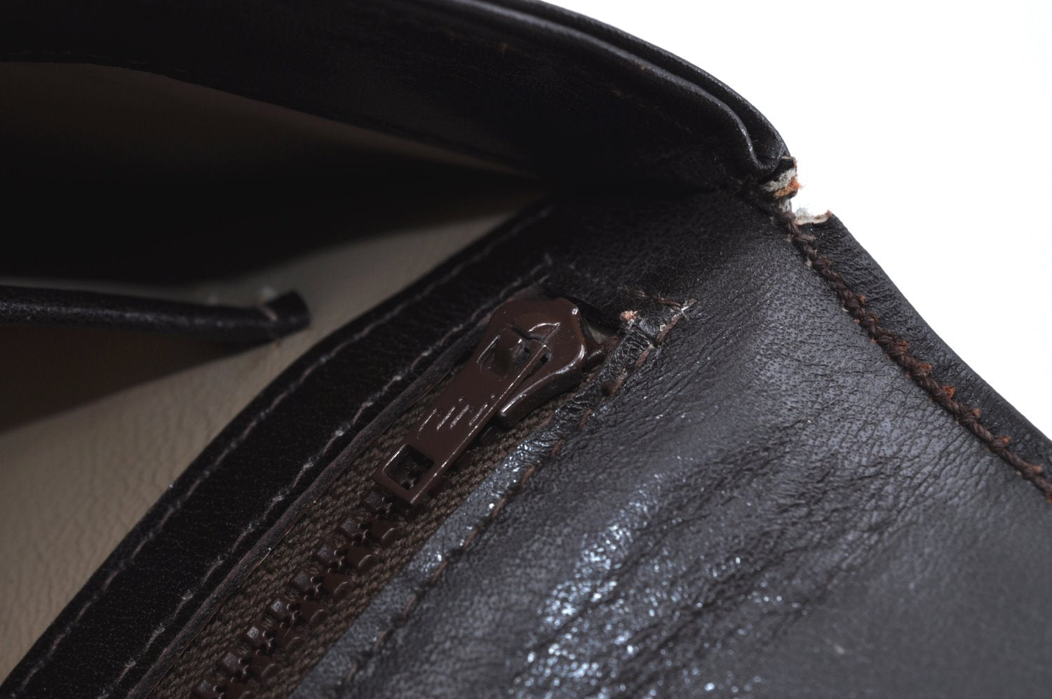 Authentic GUCCI Vintage Shoulder Hand Bag Purse Leather Brown K5082