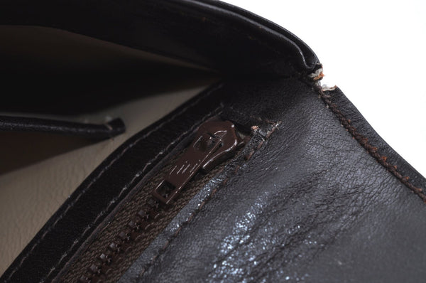 Authentic GUCCI Vintage Shoulder Hand Bag Purse Leather Brown K5082