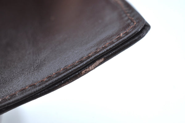 Authentic GUCCI Vintage Shoulder Hand Bag Purse Leather Brown K5082