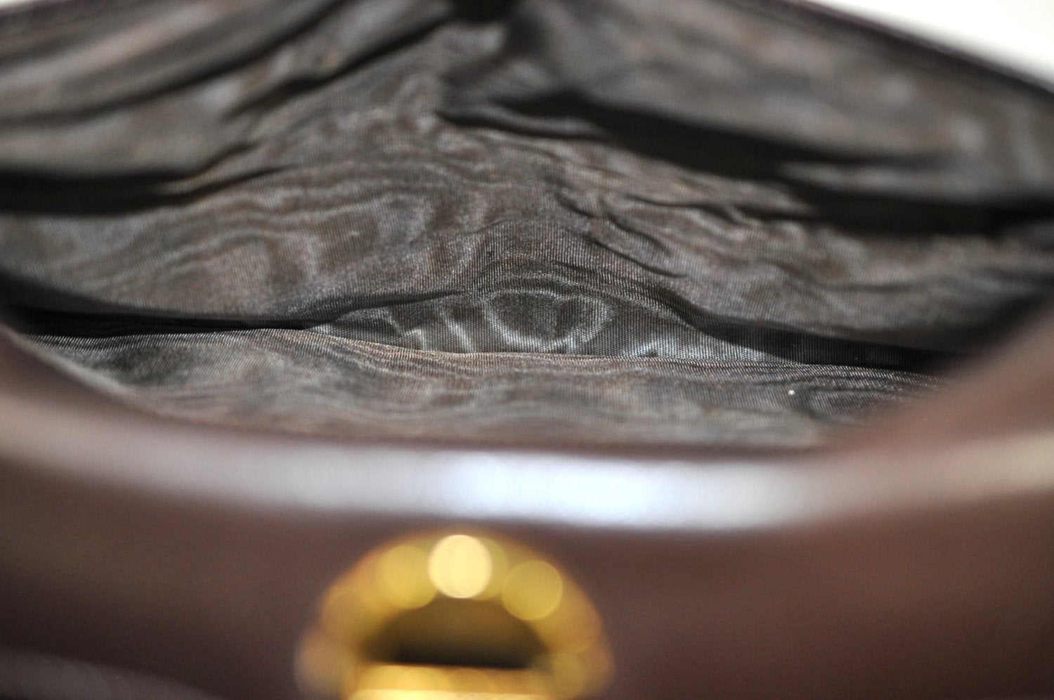 Authentic GUCCI Vintage Shoulder Hand Bag Purse Leather Brown K5082