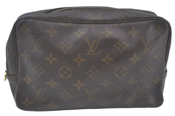 Auth Louis Vuitton Monogram Trousse Toilette 23 Clutch Hand Bag M47524 LV K5088