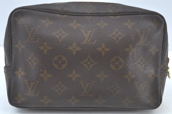 Auth Louis Vuitton Monogram Trousse Toilette 23 Clutch Hand Bag M47524 LV K5088
