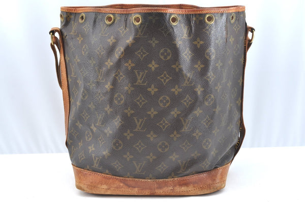 Authentic Louis Vuitton Monogram Noe Shoulder Drawstring Bag Old Model LV K5097