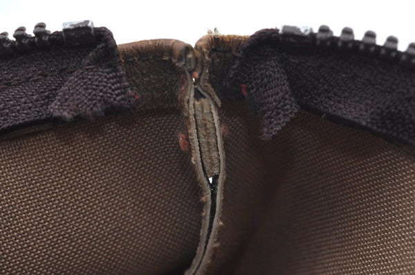 Authentic GUCCI GG Plus Clutch Hand Bag Purse PVC Leather Brown K5104