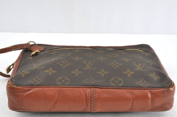 Authentic Louis Vuitton Monogram Pochette Sport Clutch Hand Bag Old Model K5105