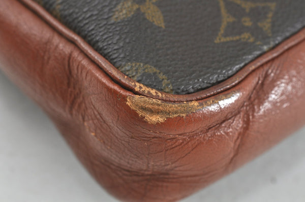 Authentic Louis Vuitton Monogram Pochette Sport Clutch Hand Bag Old Model K5105