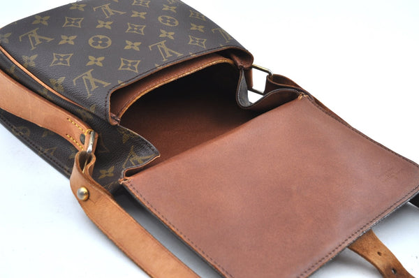 Authentic Louis Vuitton Monogram Cartouchiere MM Shoulder Bag Old Model LV K5114
