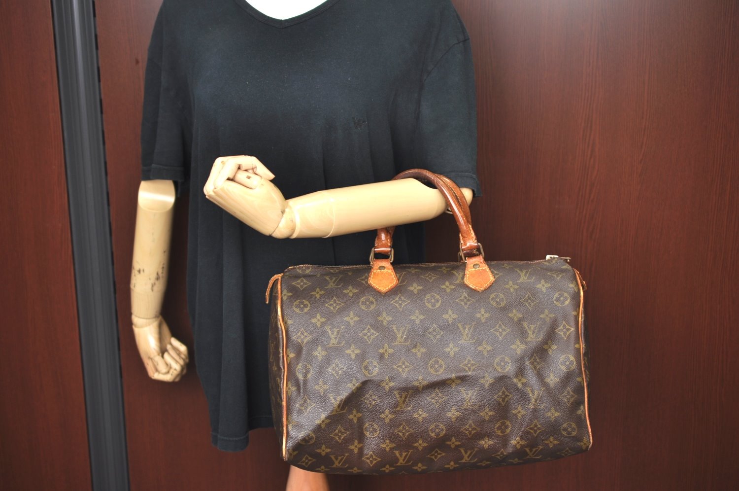 Authentic Louis Vuitton Monogram Speedy 35 Hand Boston Bag Old Model LV K5116