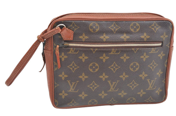 Auth Louis Vuitton Monogram Pochette Sport Clutch Hand Bag Old Model Junk K5120