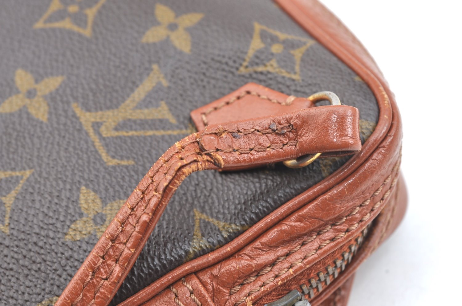 Auth Louis Vuitton Monogram Pochette Sport Clutch Hand Bag Old Model Junk K5120