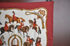 Authentic HERMES Carre 90 Scarf "REPRISE" Silk Bordeaux Red K5126