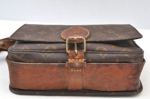 Auth Louis Vuitton Monogram Cartouchiere MM Shoulder Bag Old Model LV Junk K5128