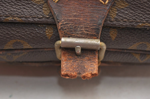 Auth Louis Vuitton Monogram Cartouchiere MM Shoulder Bag Old Model LV Junk K5128