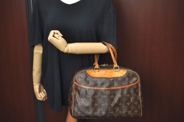 Authentic Louis Vuitton Monogram Deauville Hand Bag M47270 LV K5130