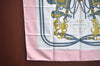 Authentic HERMES Carre 90 Scarf "BRIDES de GALA" Silk Pink Gray White K5132