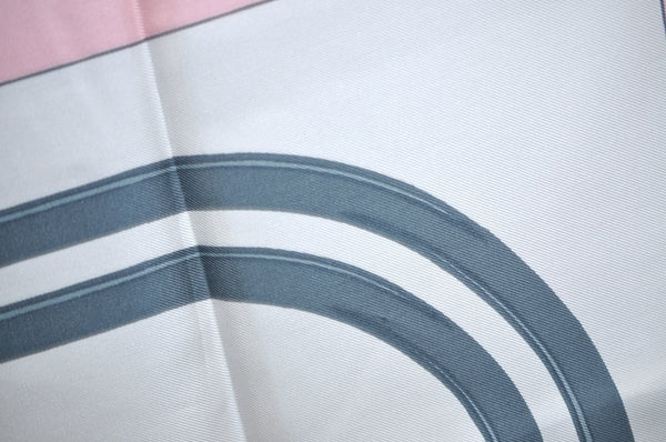 Authentic HERMES Carre 90 Scarf "BRIDES de GALA" Silk Pink Gray White K5132