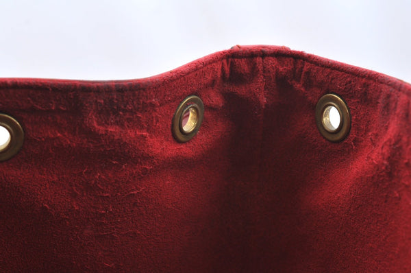 Authentic Louis Vuitton Epi Petit Noe Shoulder Drawstring Bag M44107 Red K5145