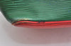 Auth Louis Vuitton Epi Petit Noe Bi-color Green x Red Drawstring Bag Junk K5146