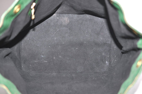 Auth Louis Vuitton Epi Petit Noe Bi-color Green x Red Drawstring Bag Junk K5146