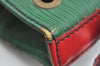 Auth Louis Vuitton Epi Petit Noe Bi-color Green x Red Drawstring Bag Junk K5146