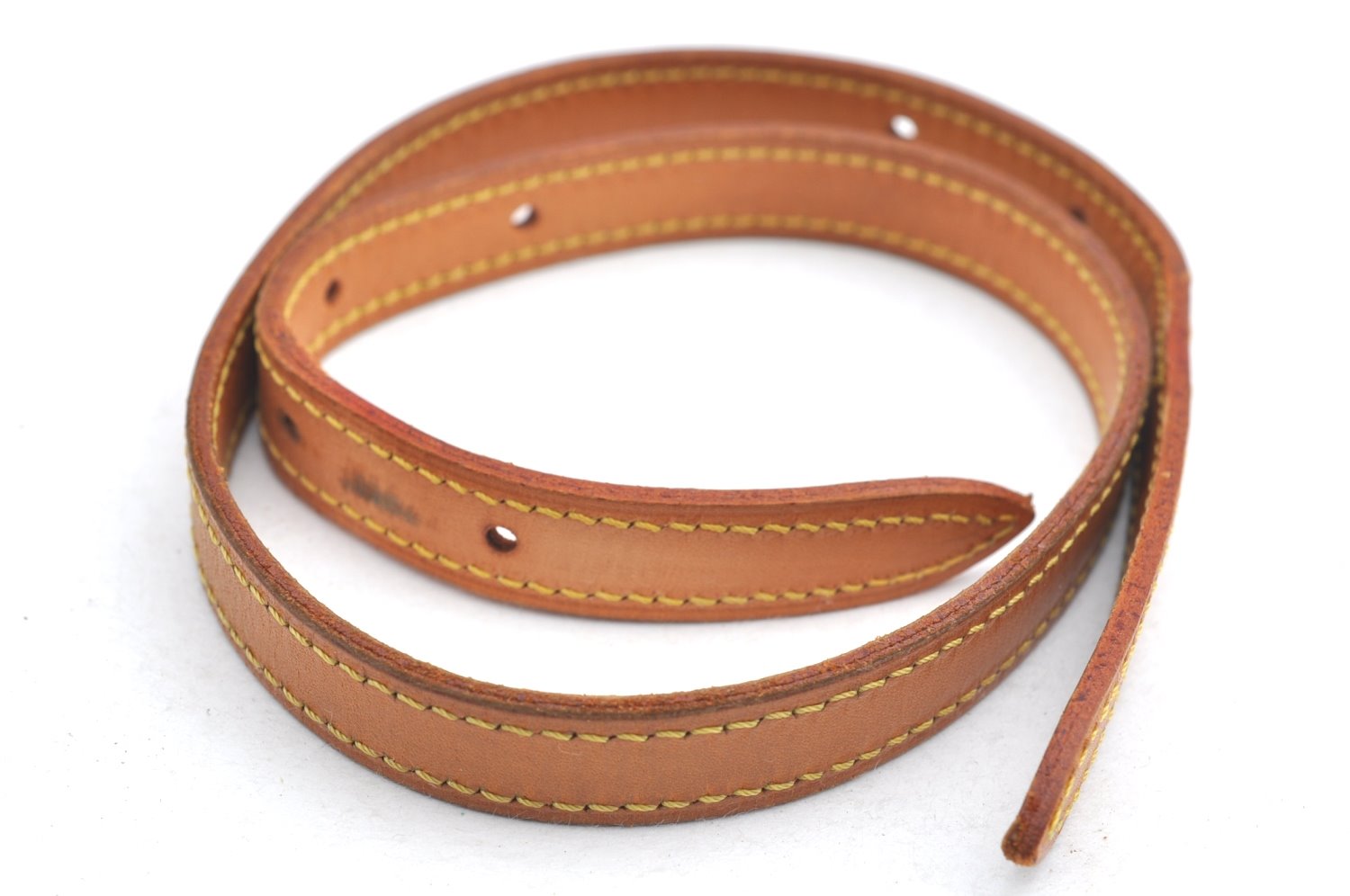 Auth Louis Vuitton Leather Shoulder Strap For Bucket PM 27.6