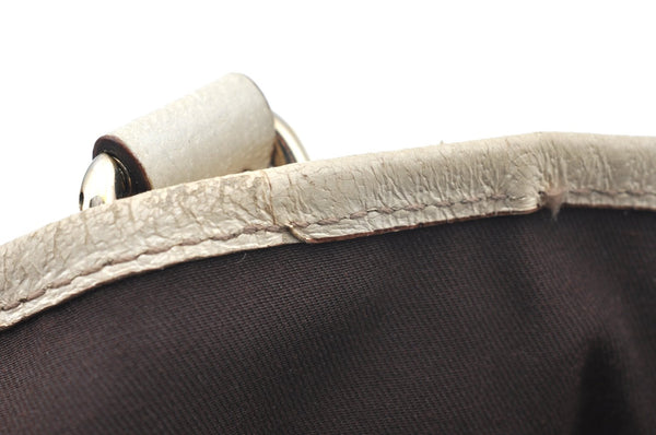 Authentic GUCCI Shoulder Tote Bag Purse GG Canvas Leather 153361 Brown K5165