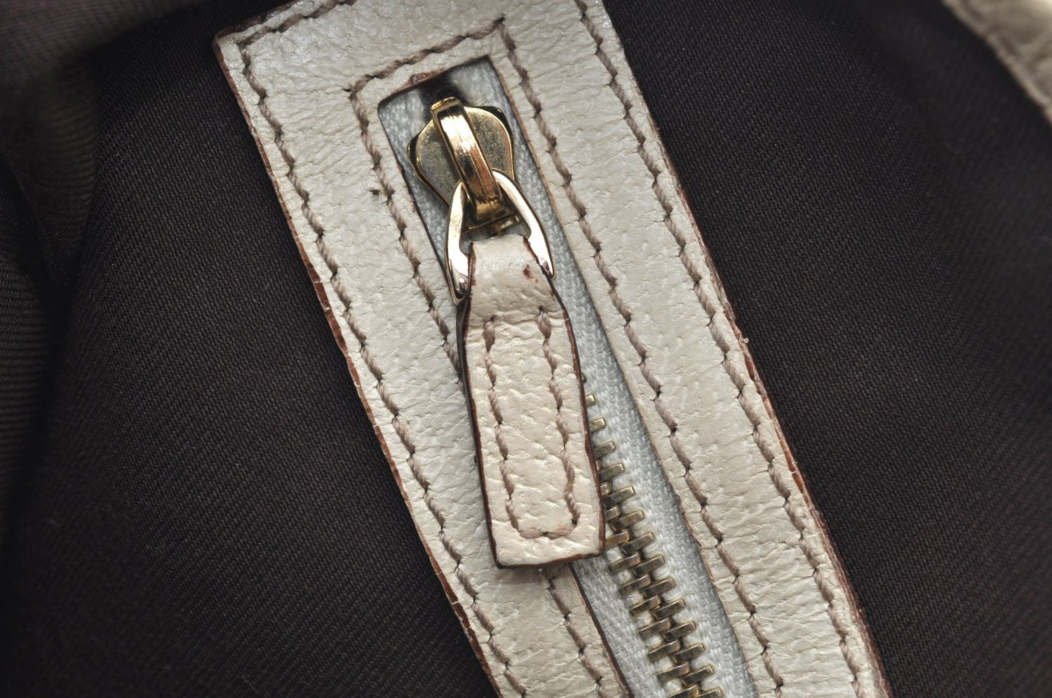 Authentic GUCCI Shoulder Tote Bag Purse GG Canvas Leather 153361 Brown K5165