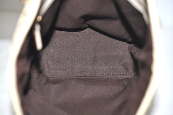 Authentic GUCCI Shoulder Tote Bag Purse GG Canvas Leather 153361 Brown K5165