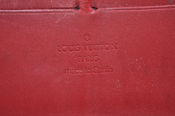 Authentic Louis Vuitton Vernis Zippy Wallet Long Purse Red M91981 LV K5175