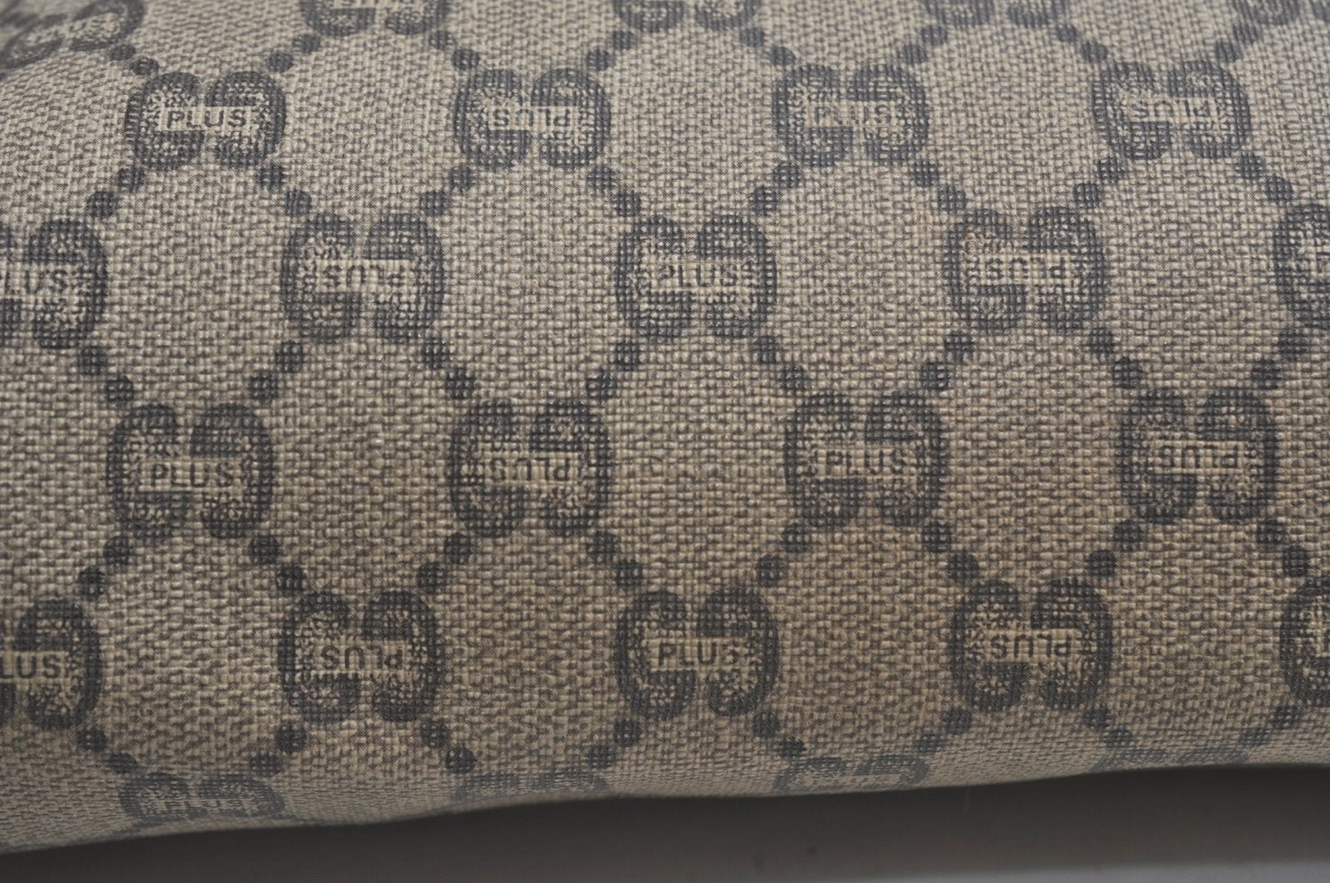 Authentic GUCCI GG Plus Clutch Hand Bag Purse PVC Leather Brown K5183