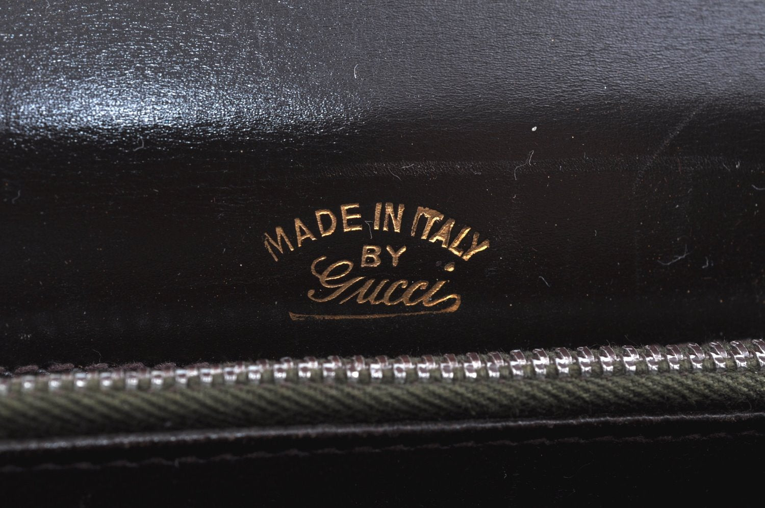 Authentic GUCCI Hand Bag Purse Leather Brown K5188