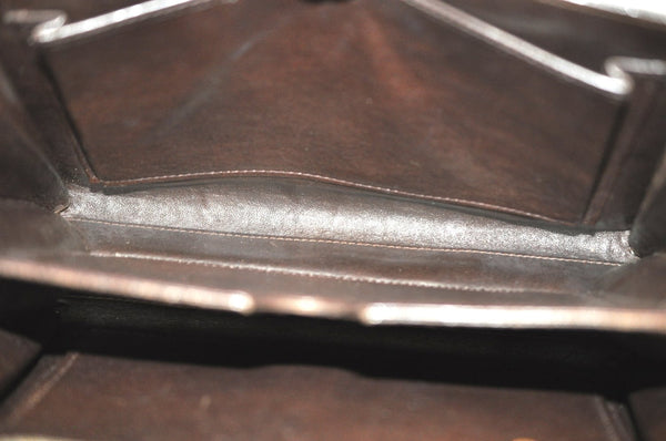 Authentic GUCCI Hand Bag Purse Leather Brown K5188