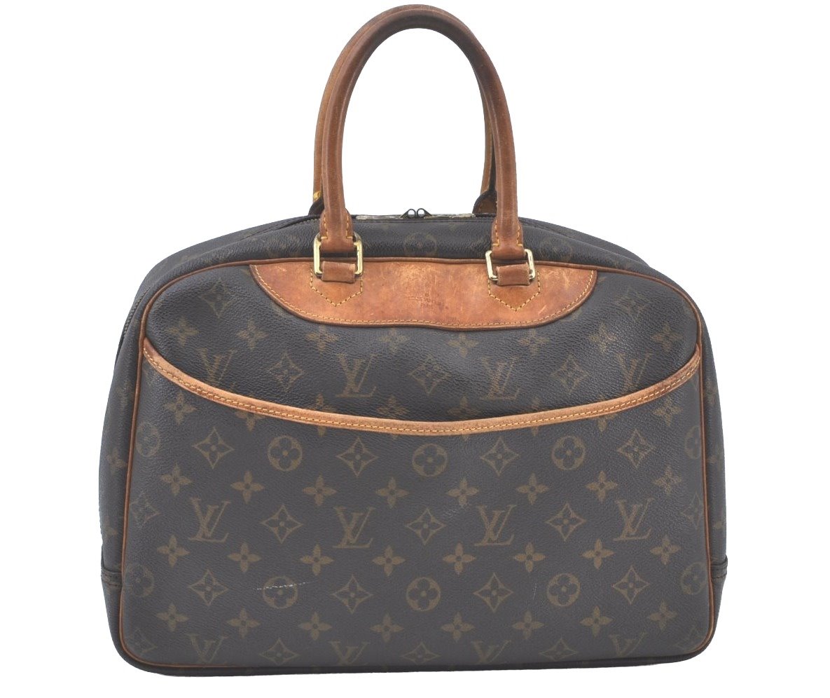 Authentic Louis Vuitton Monogram Deauville Hand Bag M47270 LV K5191