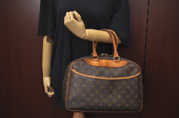 Authentic Louis Vuitton Monogram Deauville Hand Bag M47270 LV K5191