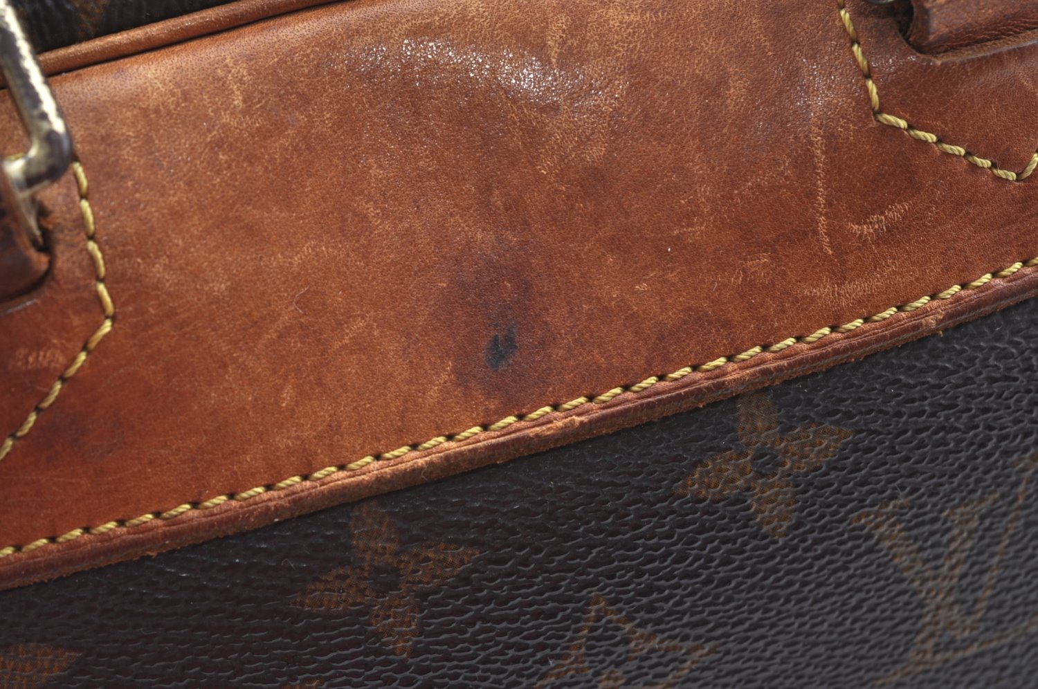 Authentic Louis Vuitton Monogram Deauville Hand Bag M47270 LV K5192