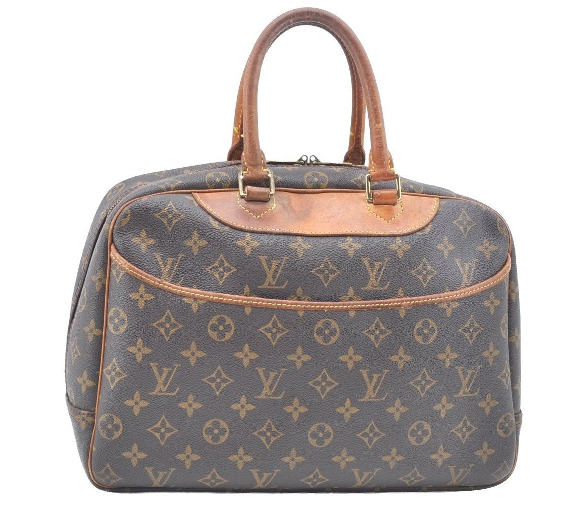 Authentic Louis Vuitton Monogram Deauville Hand Bag M47270 LV K5194