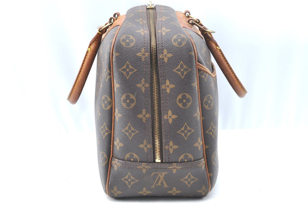 Authentic Louis Vuitton Monogram Deauville Hand Bag M47270 LV K5194