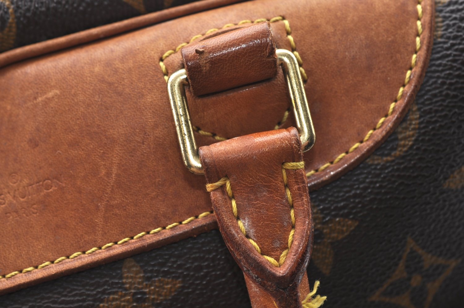 Authentic Louis Vuitton Monogram Deauville Hand Bag M47270 LV K5194