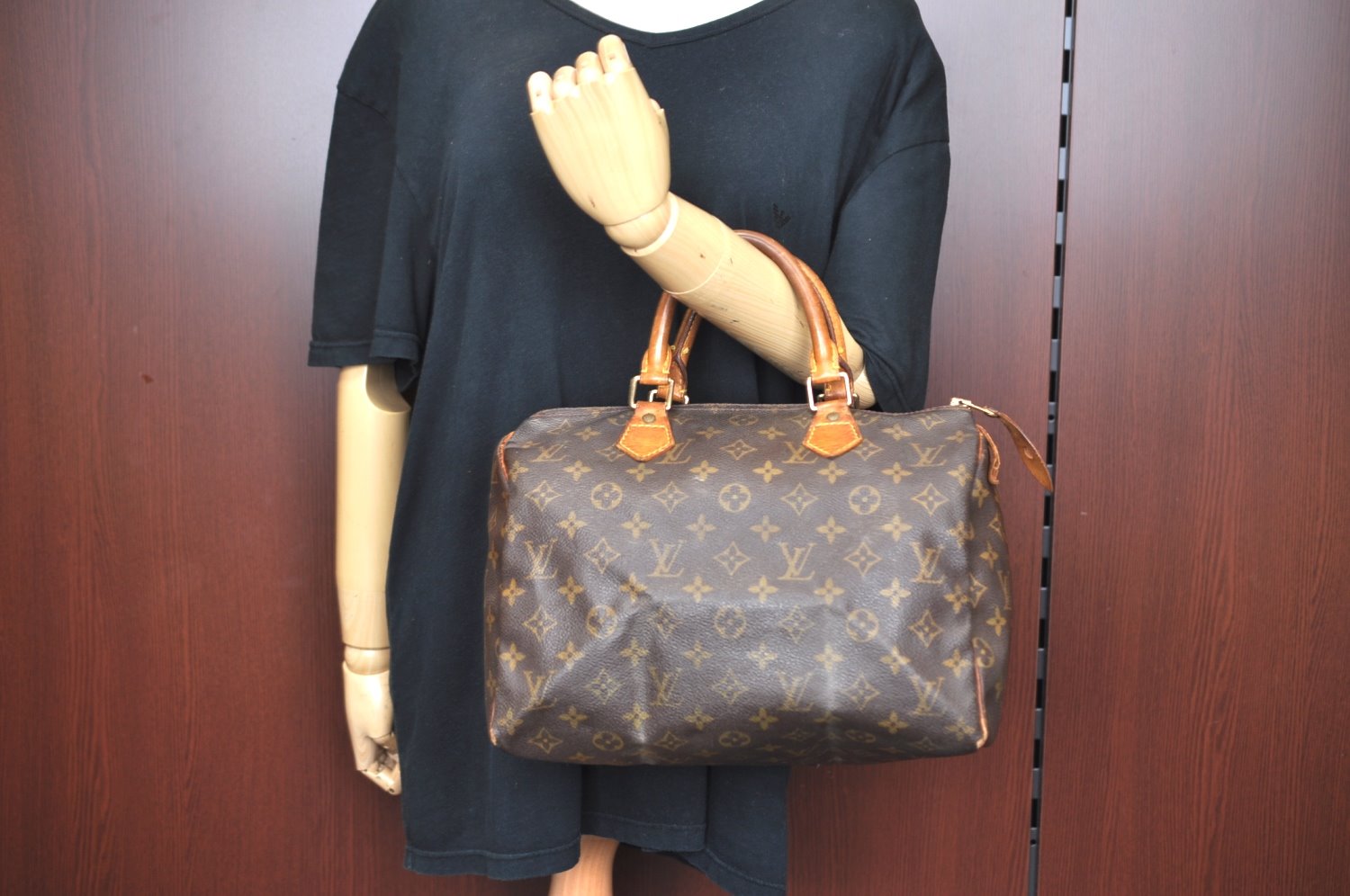 Authentic Louis Vuitton Monogram Speedy 30 Hand Bag Purse M41526 LV K5195