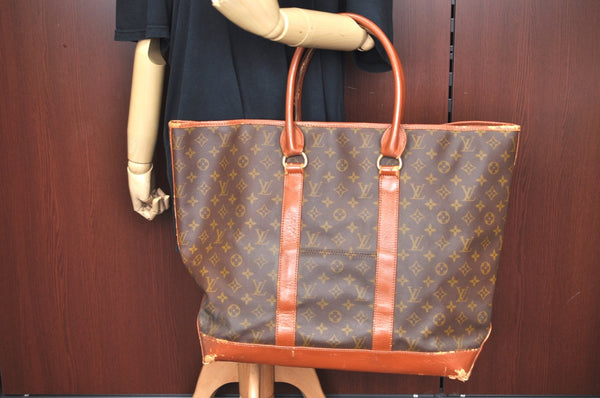 Auth Louis Vuitton Monogram Sac Weekend GM Vintage Tote Hand Bag Old Model K5211