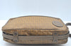 Authentic FENDI Zucchino Shoulder Cross Body Bag Purse PVC Leather Brown K5216