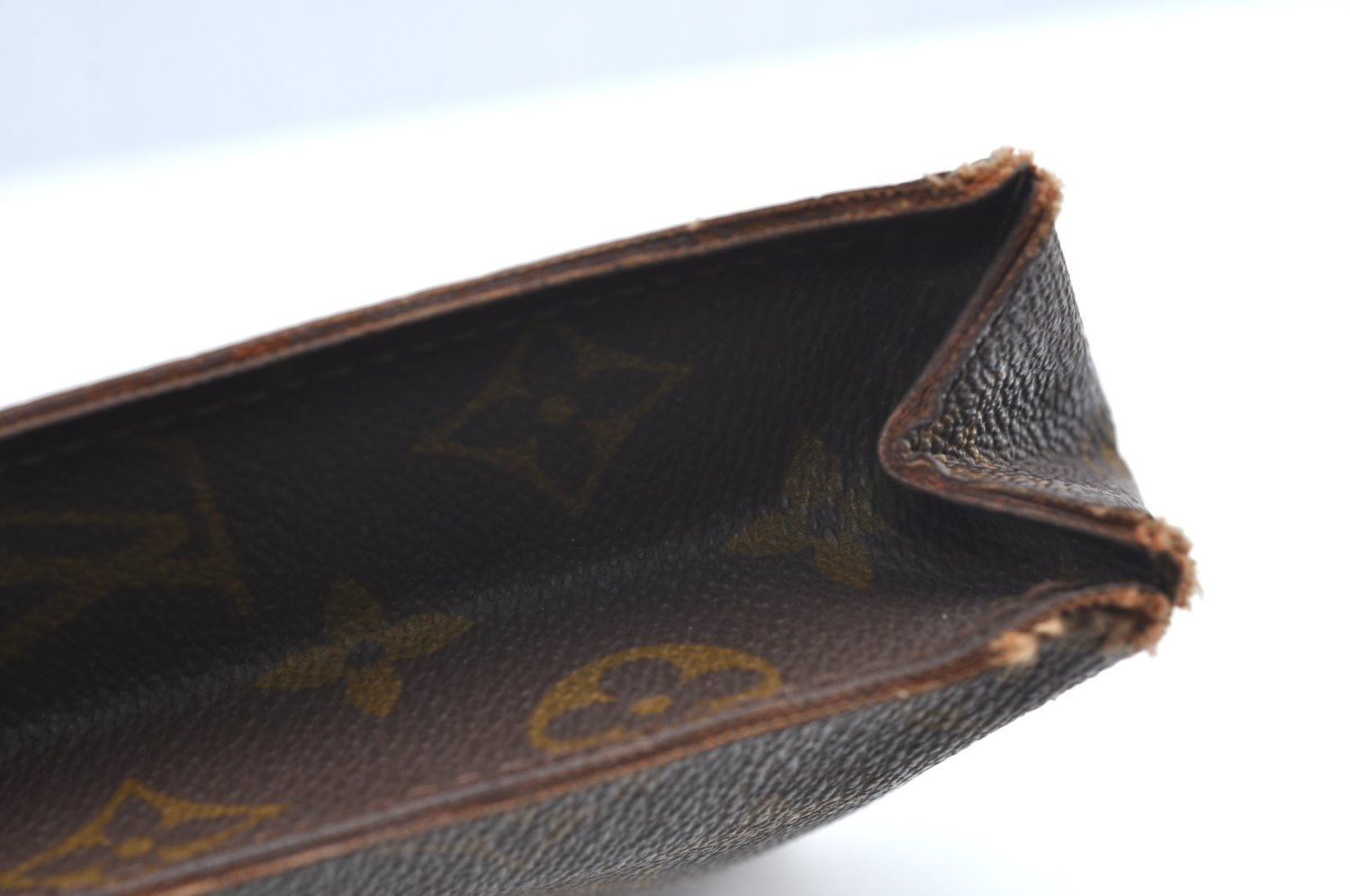 Auth Louis Vuitton Monogram Poche Toilette 26 Cosmetics Pouch Old Model LV K5217